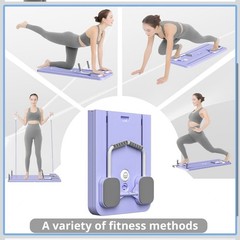 Pilates Reformer Board Set 5 in 1 Foldable Sliding Workout Home Gym New