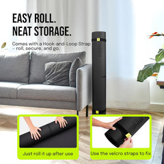 Large Yoga Mat (6’X4′) – 1/4″ & 1/2″ Thick Exercise Mats for Home Workout, Extra