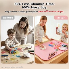 Foepoge Silicone Mat with Edge Pink 28″x20″