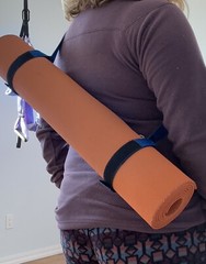 Yoga Mat Harness BLUE Sling Carrier Strap Buckle Waist Shoulder Luggage Bike USA