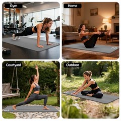 Yoga Mat Non Slip Large 72 L x 32 W x 0.6 TH Premium Exercise Mat Durable