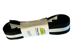 Black & White Yoga Strap – Mat Carrier & Stretching Strap