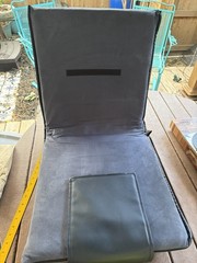 malu Foldable Portable Meditation Cushion with Back Support Gray Black