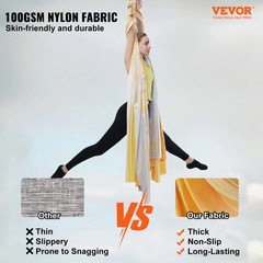 5.5 Yards Aerial Yoga Hammock & Swing Nylon Fabric Full Rigging Hardware for Ant