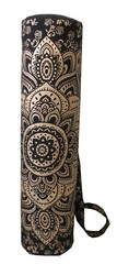 Indian Black Golden Yoga Mat Carrier Bag Mandala Large Bags With Shoulder Strap