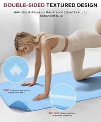 HAPBEAR Foldable Non-Slip TPE Yoga Mat, 72x24in, Eco-Friendly, For Travel