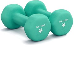 Neoprene Coated Dumbbell Hand Weight Sets of 2 Multiple Weight Options W/ 15