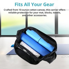 Yoga Bag, Balance, Exercise tote, large mat carrier with shoulder strap and i…