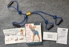 Denise Austin Pilates Workout System VHS Video, Exercise Cords, Wallchart