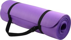 Exercise Yoga Mats 1/2-Inch Thick w/Carry Strap – Gym Pilates Meditation Fitness