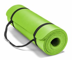 Extra Thick 10mm Exercise Yoga Pilates Mat Gym Fitness NBR 72″x 24″ w/ Bag Strap