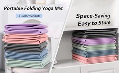 Foldable Camping Mat & Travel Exercise Pad – Waterproof TPE Outdoor Mat for H…