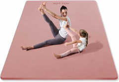 Large Yoga Mat (75 * 52 * 1/2Inch),Extra Wide TPE Exercise Mat,Non-Slip Workout