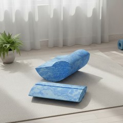 2 Pieces Fitness Block with Pad Contoured Foam Balance Pad Cushioned for Yogis