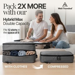 4-Piece Luxury Compression Packing Cubes & Bags for Travel – Maximize Spac