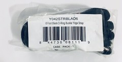 6ft Black D-Ring buckle Yoga Strap NEW