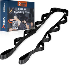 Pure PT Stretching Strap with 10 Loops – Non-Elastic – Physical Therapist-Approv