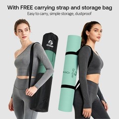 Yoga Mat Non Slip TPE Thick Yoga Mat with Alignment Mark, Large Size 72″L x 3…
