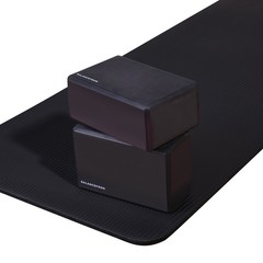 Set of 2 High Density Yoga Blocks, 9″x6″x4″ Each, Pair (Black)