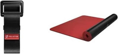 Yoga Strap and Reversible Workout Mat Bundle