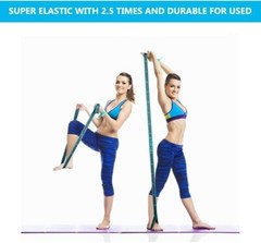 Durable Cotton Yoga Stretching Strap with Easy Grip Loops – Washable Design