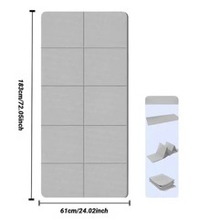 Foldable TPE Yoga Mat Non-Slip Eco Friendly Travel Fitness Mat for Yoga Pilates