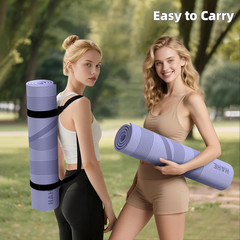 Yoga Mat High Density Exercise Mat, 76″x32″x0.27″Thick Wide & Large Yoga Mat for