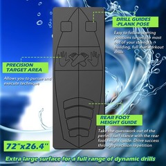 JellyArch Surf Mat for Pop-up Practice Surfing Balance Training 72″ x Black