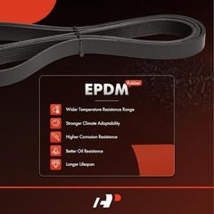 Serpentine Belt 33.5 In Stretch Fit For Ford F-150 F150 2011, Mustang 2011