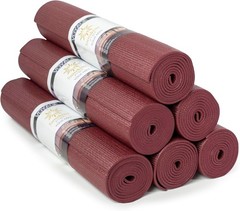 Voyage Yoga Mat 6 Pack 72″ x 24″ Professional Studio & Gym Bulk Yoga Mats 5mm