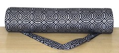 Black Silver Round Yoga Mat Carrier Bags Hippie Mandala Cotton Bag With Shoulder
