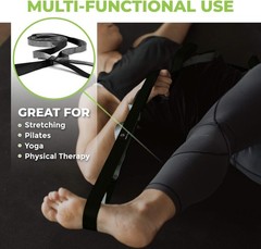 Yoga and Therapy Stretch Strap with 12 Loops – Designed for Maximum Comfort
