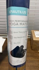 Nautilus High Performance Yoga Mat 6mm W/strap Blue New W/ Tags