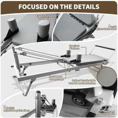 440LBS Pilates Reformer Foldable Pilates Equipment w/High Strength Alloy Springs