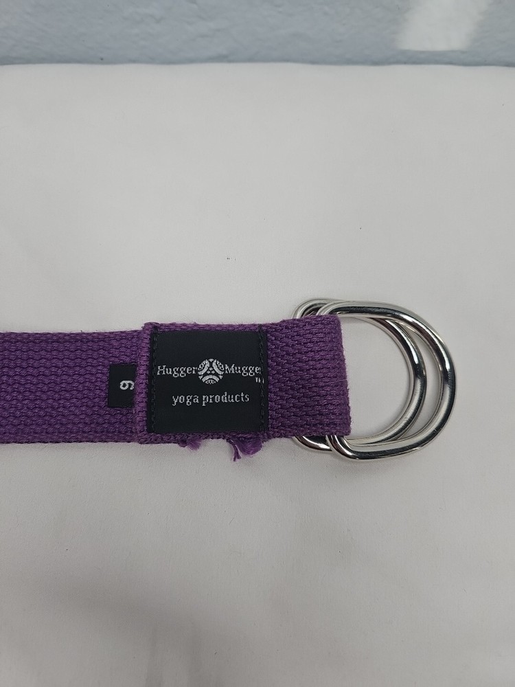 Yoga Strap Hugger Mugger 6ft Cotton D-Ring Purple Pilates Stretch Mobility