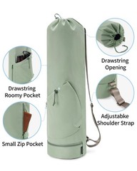 Yoga Mat Bag, Water Bottle Pocket, Bottom Wet Pocket, Carrier, Storage, Gym