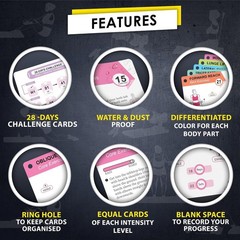 Flexies Pilates Board Workout Cards – 71 Exercise Cards with Tips