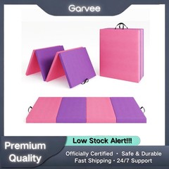 4-Fold 6x2ft Gymnastics Mat Tumbling Thick Exercise Floor Mat with Handles