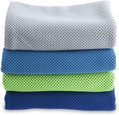 SMALLElectric 4 Packs 40″x 12″ Microfiber Cooling Towel, Temperature Regulati…