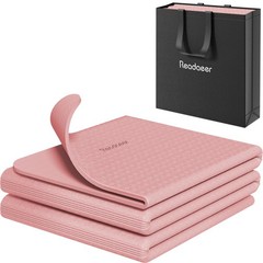 Foldable Yoga Mat Travel 6mm Thick NonSlip TPE Exercise 72x24x0.24 Inch