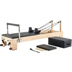 400lb Solid Maple Pilates Reformer, Spring & Cord System, Foam Shoulder Pads
