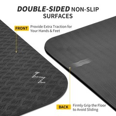 CAMBIVO Extra Wide Yoga Mat for Women and Men (72″x 32″x 1/4″), SGS Certified…
