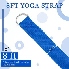 6 Pcs Yoga Strap for Stretching 8 Ft Yoga Exercise Adjustable Straps Bands wi…
