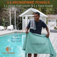Long Microfiber Yoga Towel Set 72×26.75in Absorbent Non-slip Travel