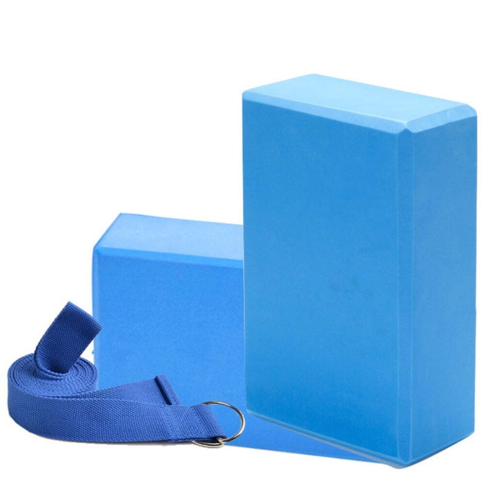 1 Set Yoga Block with Strap Foam Yoga Block Yoga Block Pilates Fitness