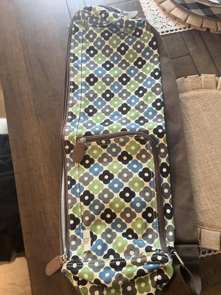 Orla Kiely for Target Yoga Mat Bag Floral Canvas Adjustable Strap Zip Pocket