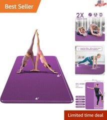 Extra Large Yoga Mat 6′ x 4′ x 6mm – Comfortable Cushioning for Yoga & Pilates