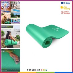 Extra Thick Yoga Mat 1 Inch NBR Foam 6 Feet Long Non Slip Exercise Pilates Mat