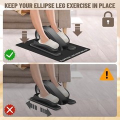 Under Desk Elliptical Mat – Non-Slip Exercise Equipment for 1, Black 1 Pc