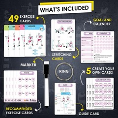 Flexies Pilates Bar Workout Cards 58 Exercise Cards Postures Breathing Tips